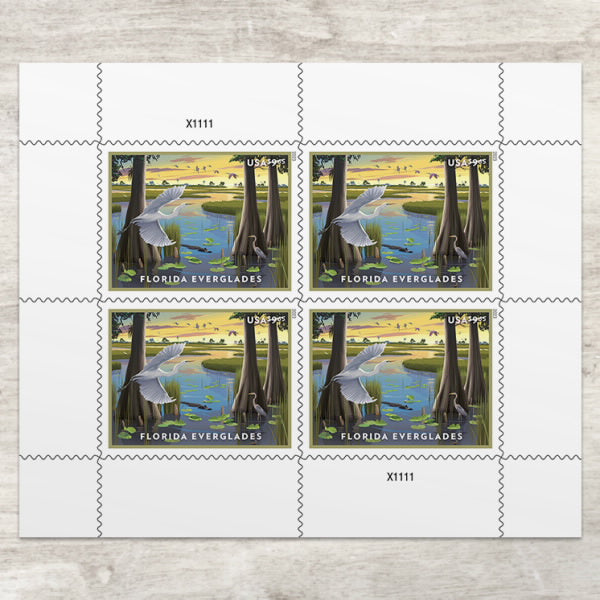 USPS 2023 Current Face Value Florida Everglades Priority Mail Postage Stamps image 0