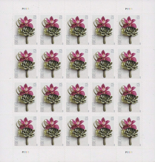Contemporary Boutonniere Forever First Class Postage Stamps image 0