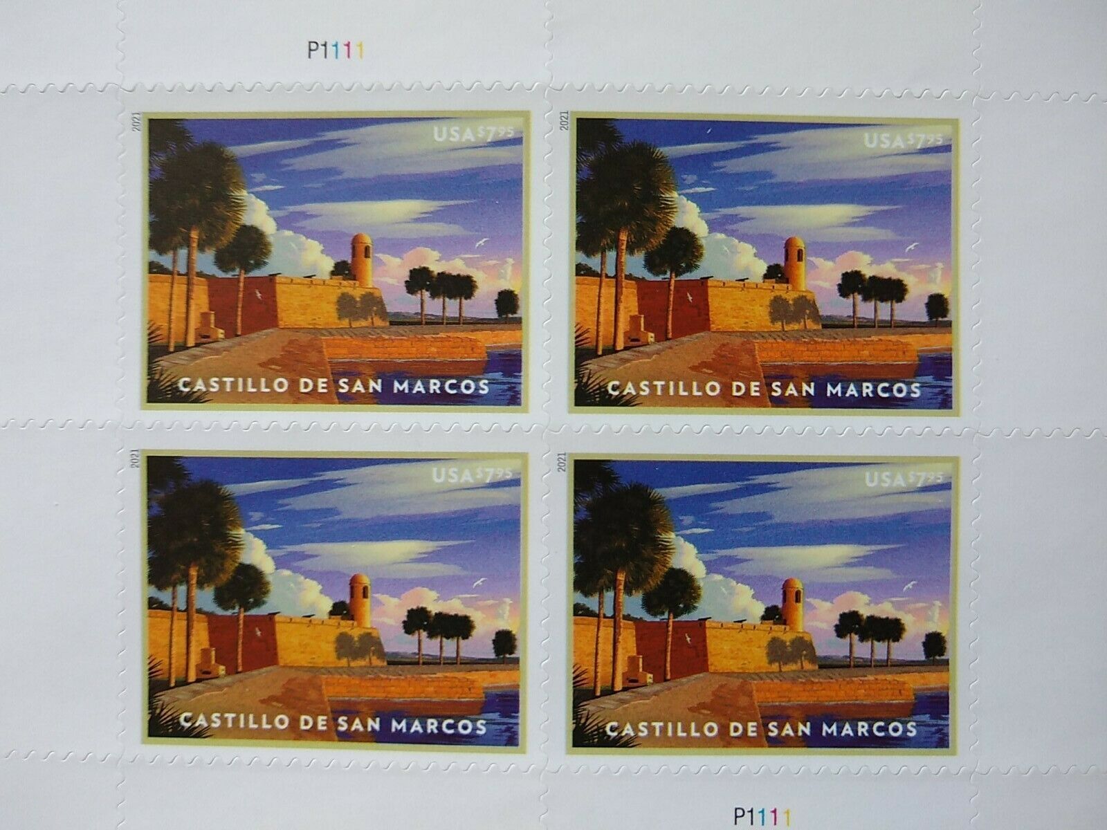 USPS Castillo de San Marcos Priority Mail Postage Stamps image 1