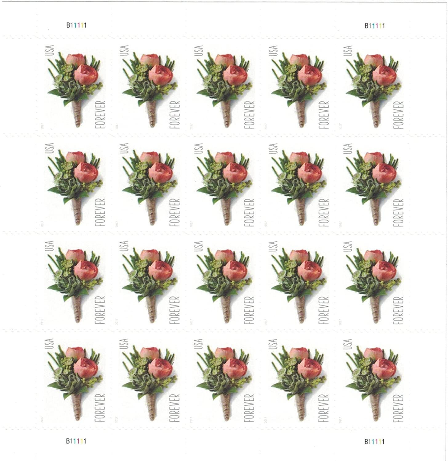 USPS Celebration Boutonniere Forever Postage Stamps image 0