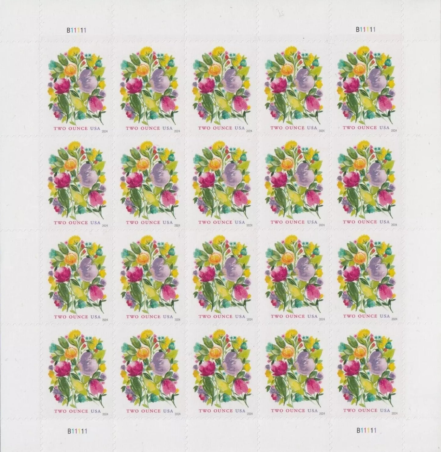 Wedding Blooms Two Ounce Forever First Class Postage Stamps image 0