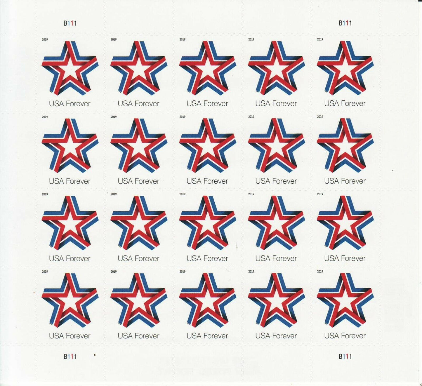 Star Ribbon Forever First Class Postage Stamps image 0