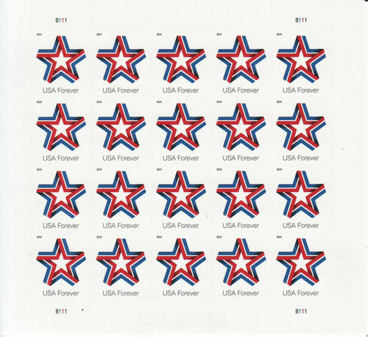 Star Ribbon Forever First Class Postage Stamps image 0