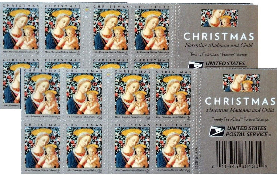 Florentine Madonna and Child Christmas Forever First Class Postage Stamps image 0