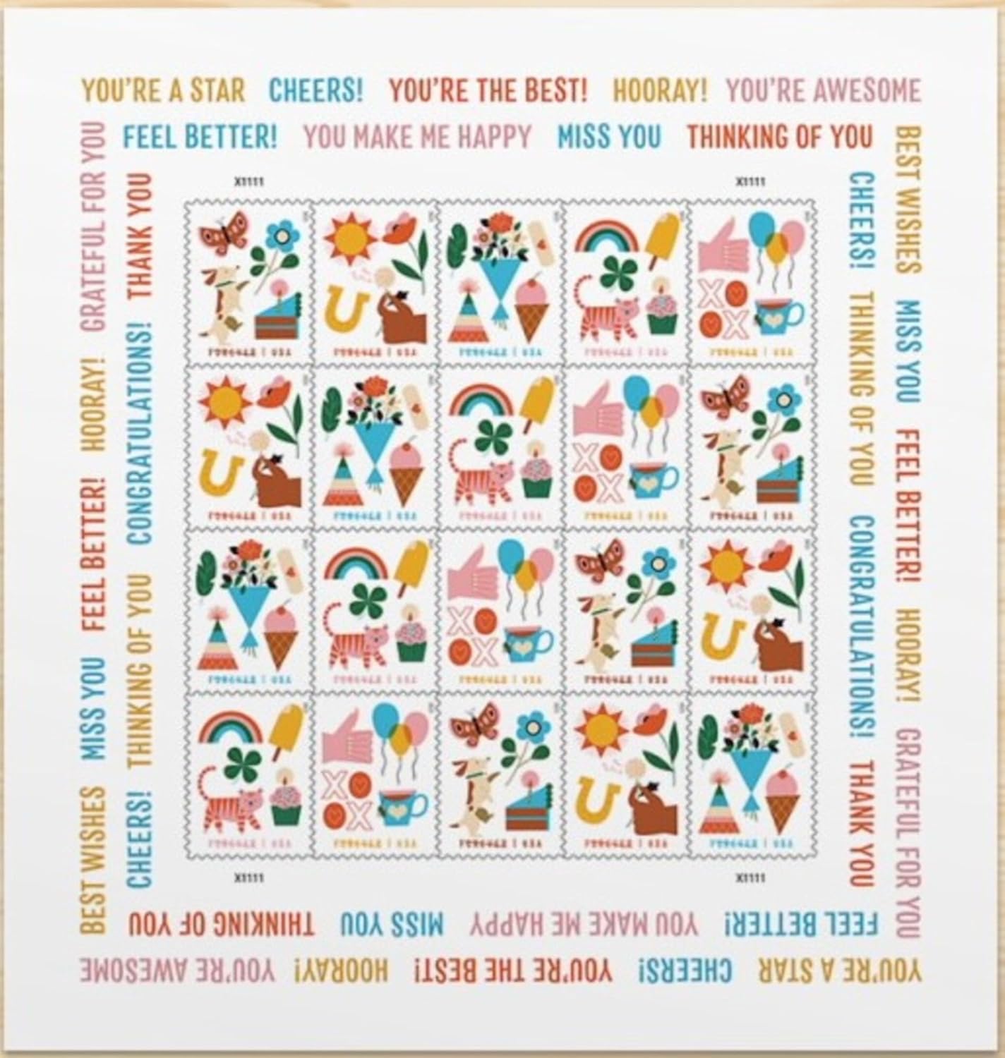 Thinking of You Forever First Class Postage Stamps image 0