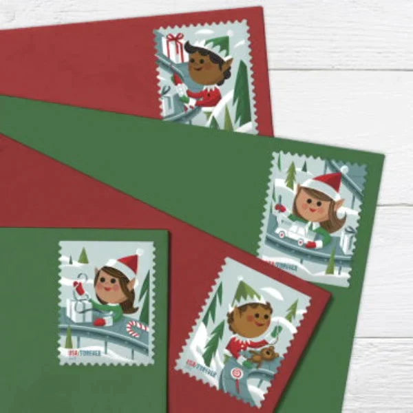 USPS Holiday Elves Forever Postage Stamps image 3
