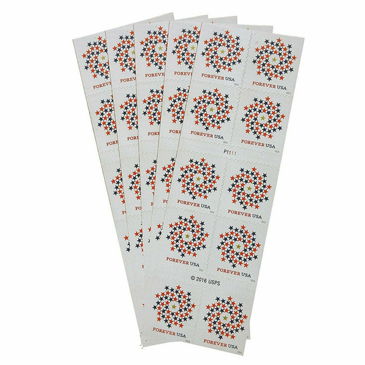 Patriotic Spiral Forever First Class Postage Stamps image 0