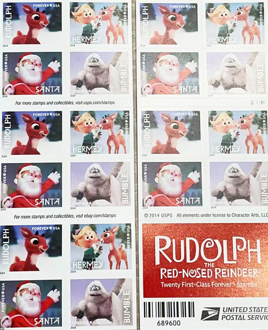 USPS First Class Forever Stamps – Rudolph the Red-Nosed Reindeer image 1