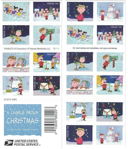 A Charlie Brown Christmas Forever First Class Postage Stamps image 0