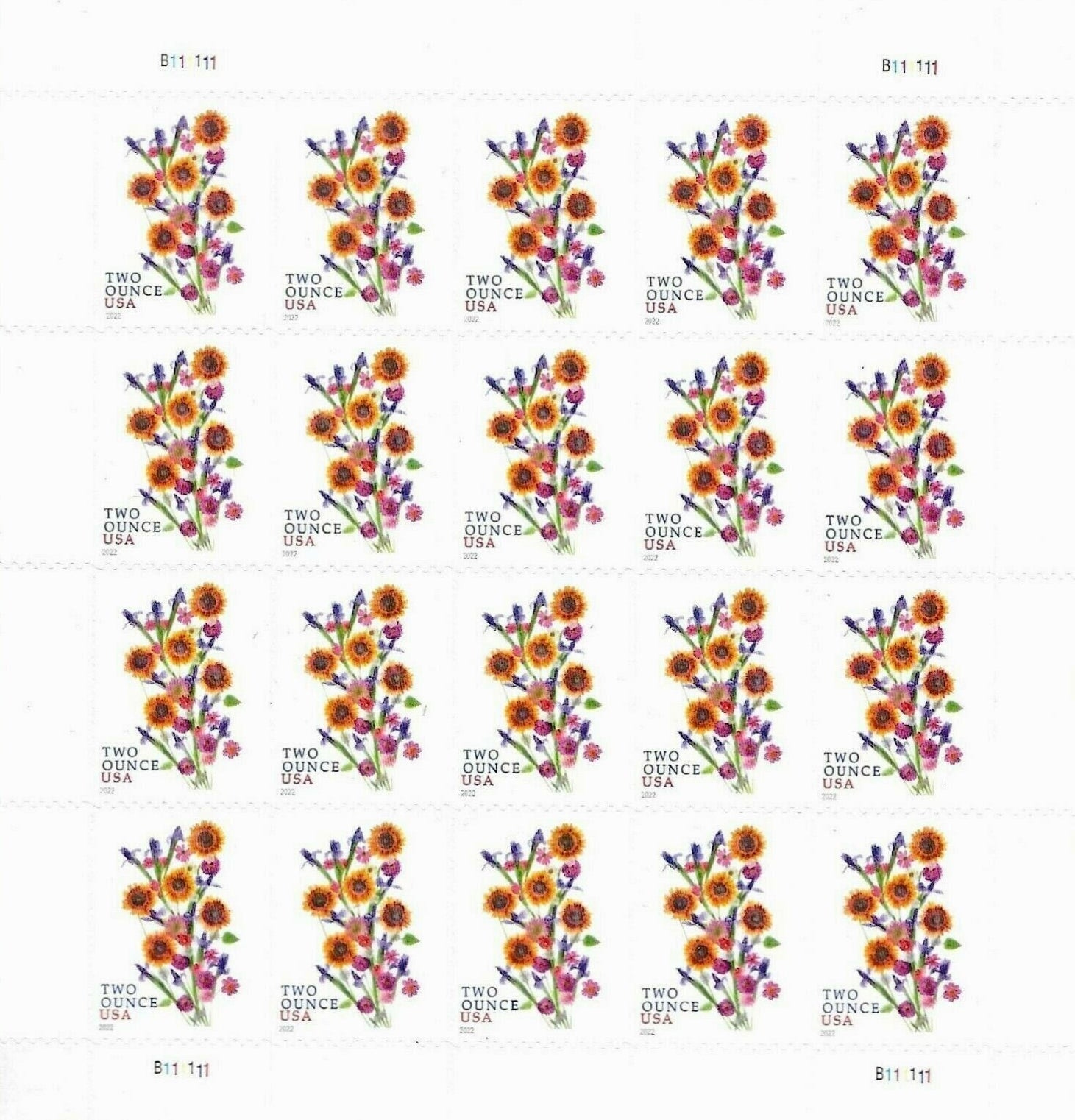 Sunflower Bouquet Two Ounce Forever First Class Postage Stamps image 0