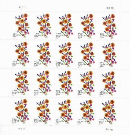 Sunflower Bouquet Two Ounce Forever First Class Postage Stamps image 0