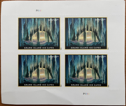 USPS Grand Island Ice Cave Express Priority Stamps image 1