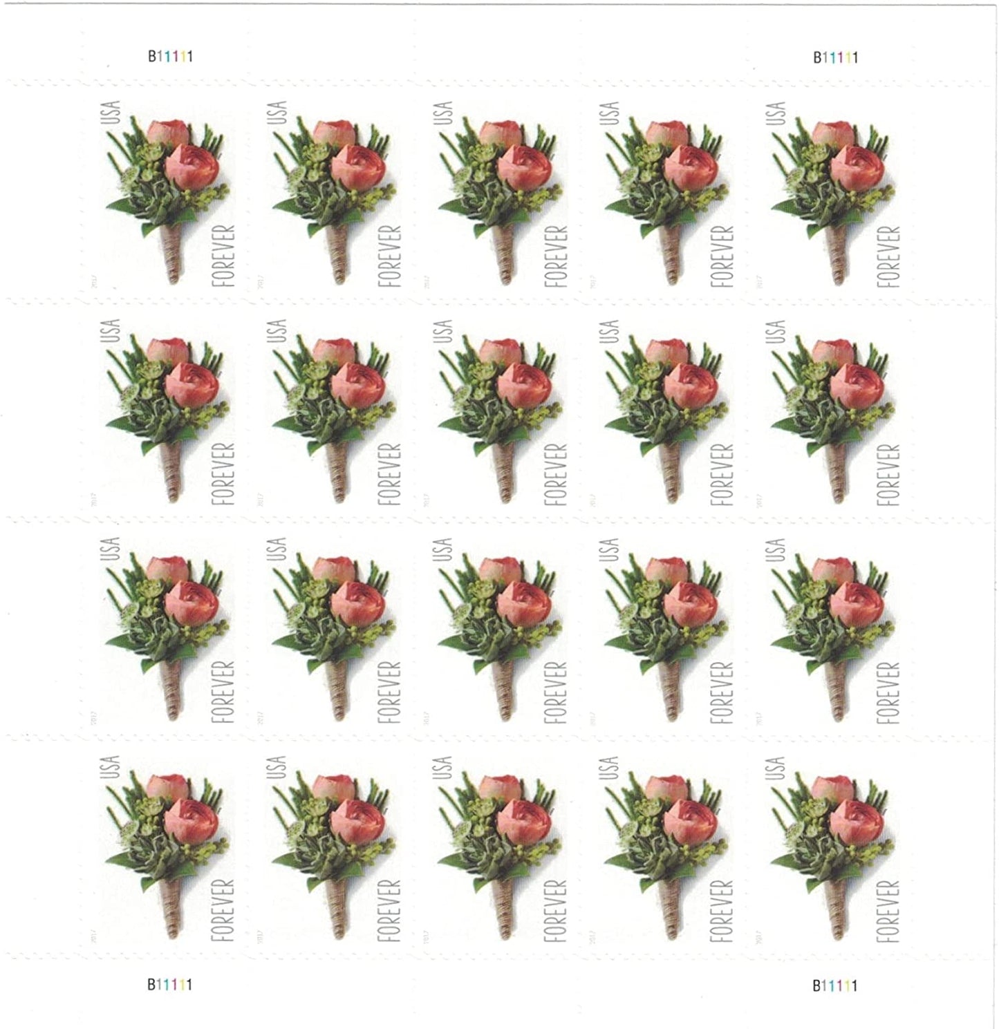 USPS Celebration Boutonniere Forever Postage Stamps image 0
