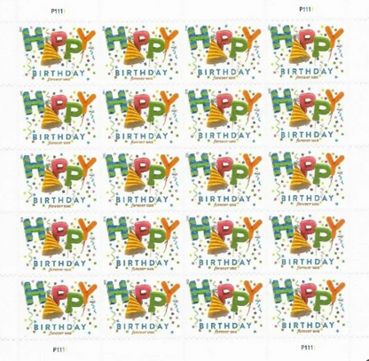 USPS Happy Birthday Forever First Class Postage Stamps image 0