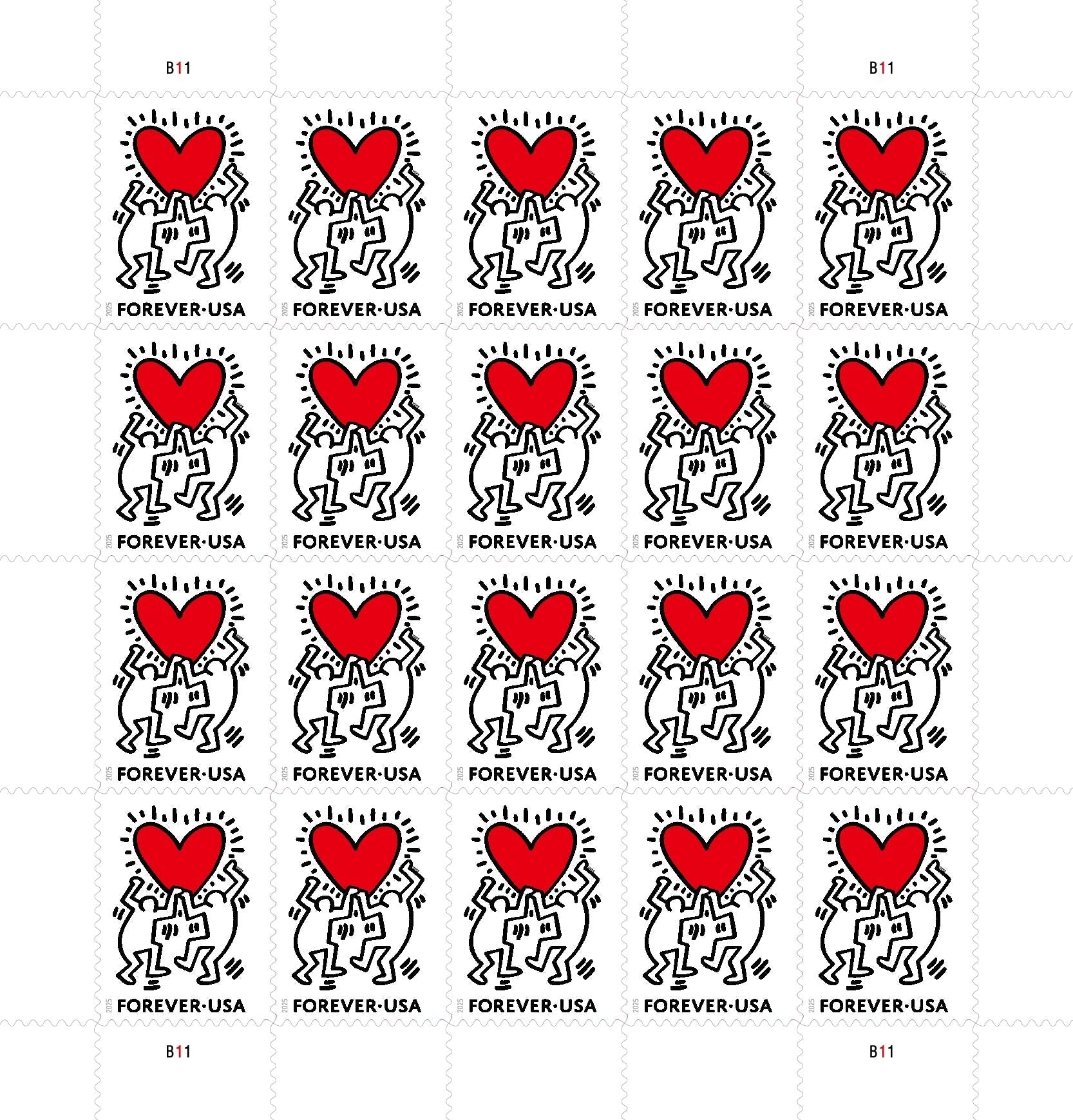2025 Love Forever First Class Postage Stamps image 0