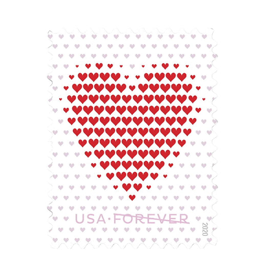 Made of Hearts Forever First Class Postage Stamps image 0