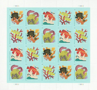 Coral Reefs Forever Postcard Stamps image 0