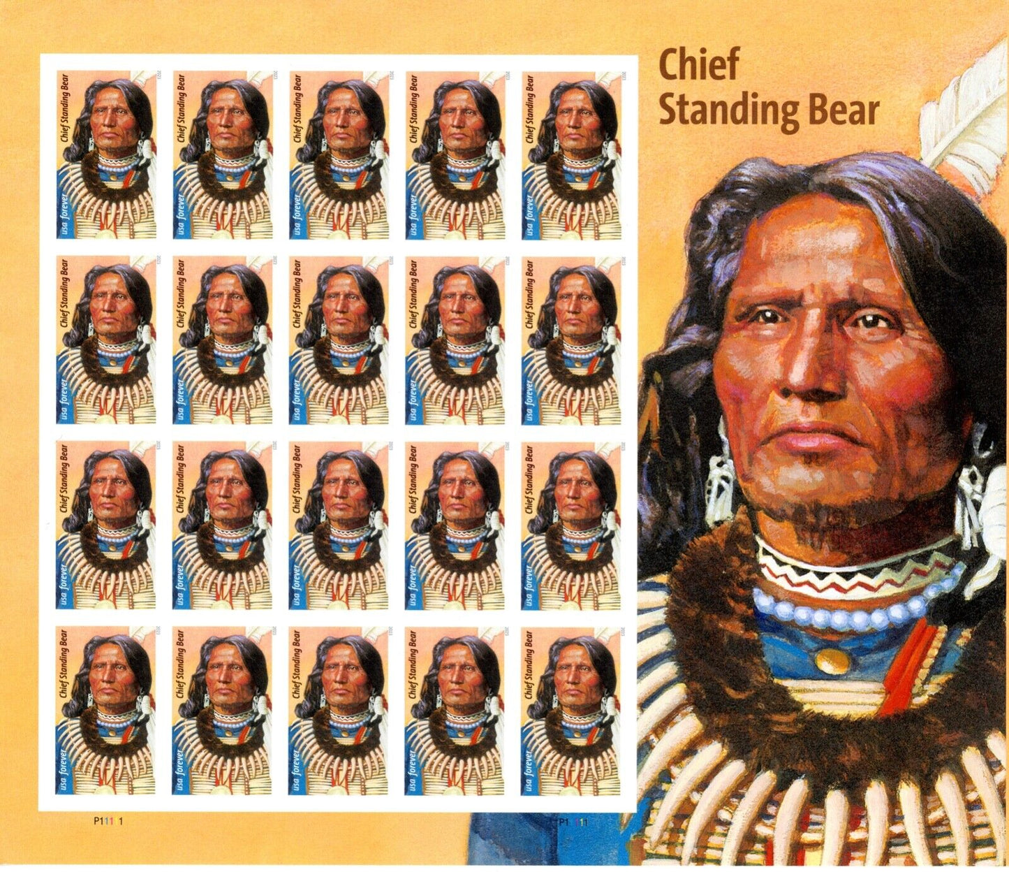 USPS Chief Standing Bear USPS Forever Postage Stamps image 0
