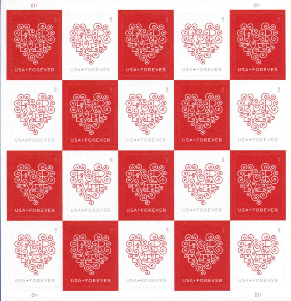 Red White Forever First Class Postage Stamps image 0